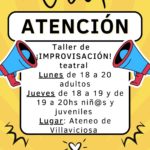 Taller de improvisación teatral para adolescentes